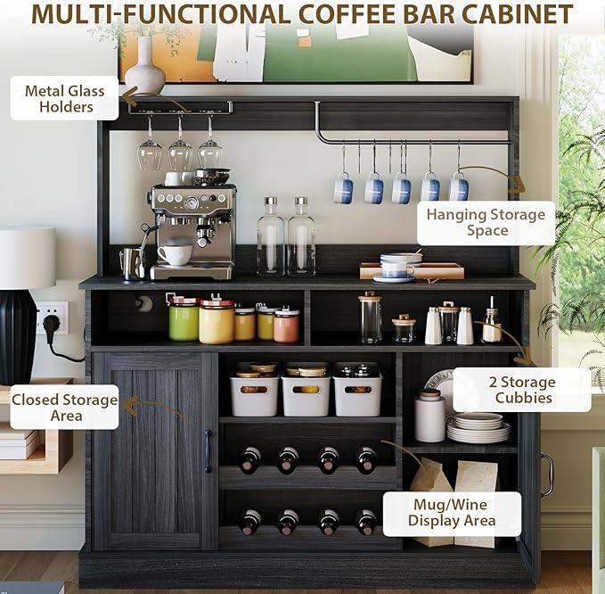 47" Farmhouse Buffet Sideboard Cabinet - Image 3