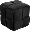 Ottoman Foot Rest Soft and Comfortable Ottoman Square Corduroy Woven Design by Cmishe