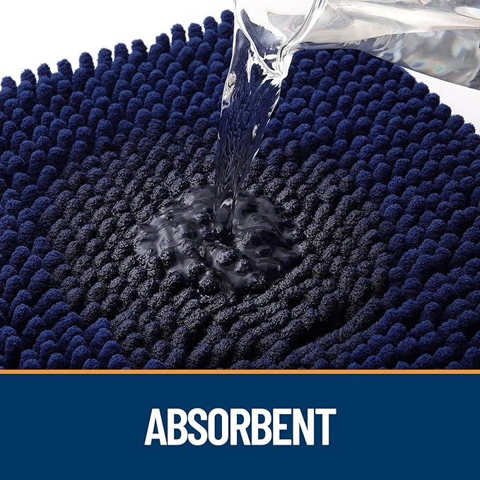 OLANLY Door Mat for Muddy Dog Paws 36x24, Ultra Absorbent Chenille Mud Doormat - Image 3
