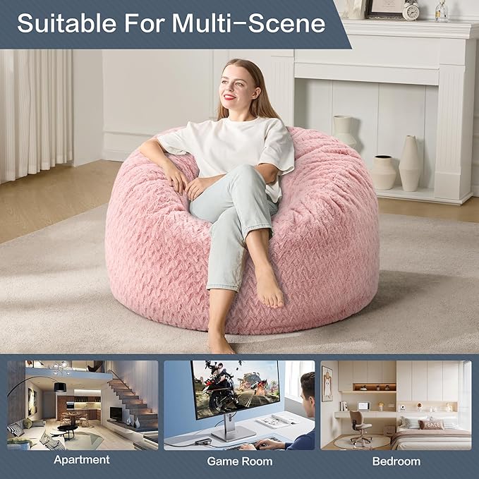 3ft Bean Bag Chairs for Adults Large Beanbag Chair - Image 5