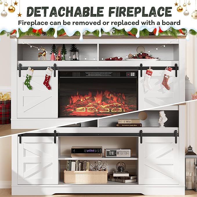 YESHOMY Fireplace TV Stand for Television up to 65+ Inch - Image 3