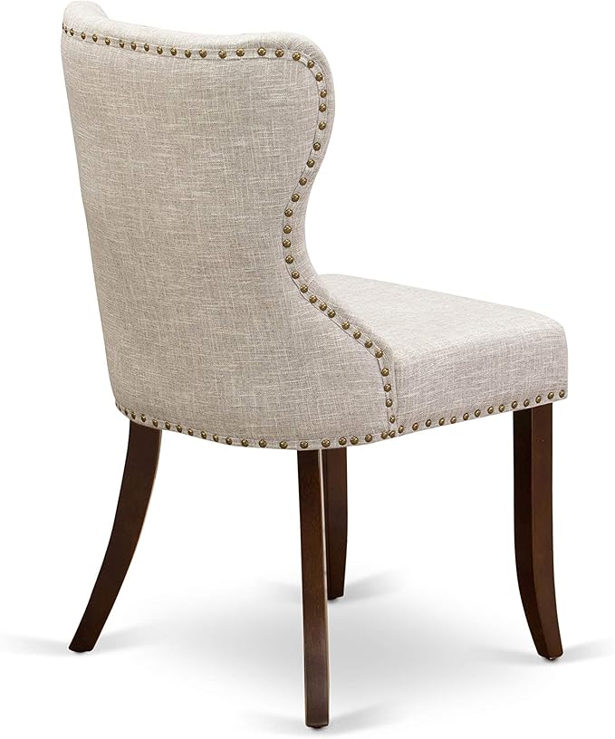 East West Furniture AMSI3-MAH-35 3 Piece Dining Room Table Set Contains a Round - Image 12