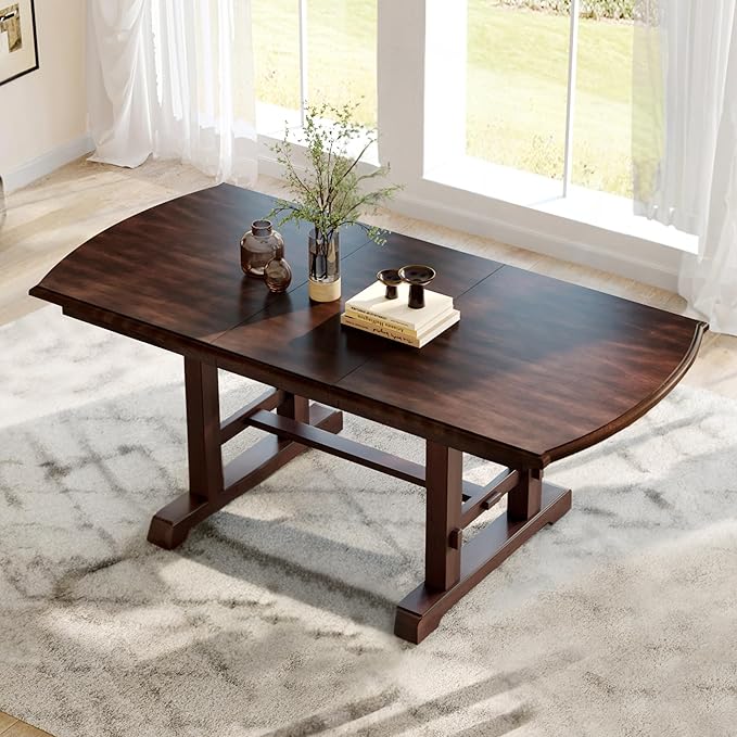 Ball & Cast Dining Table Set for 6, 6-Piece Kitchen Table Set W/ 4 Upholstered - Image 4