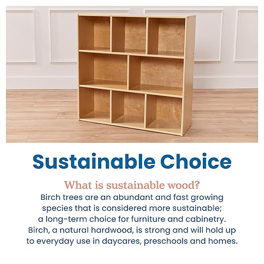 ECR4Kids Streamline 8-Compartment Storage Cabinet, Classroom Furniture - Image 8