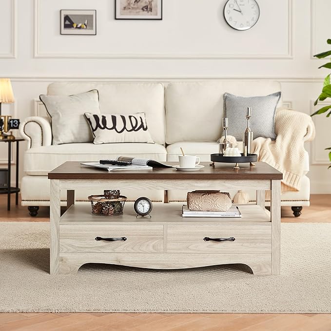 LINSY HOME Farmhouse Coffee Table - Image 7