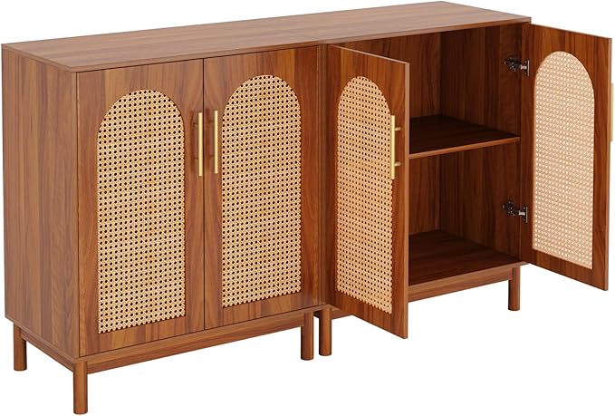 Tribesigns Set of 2 Rattan Sideboard Buffet - Image 9