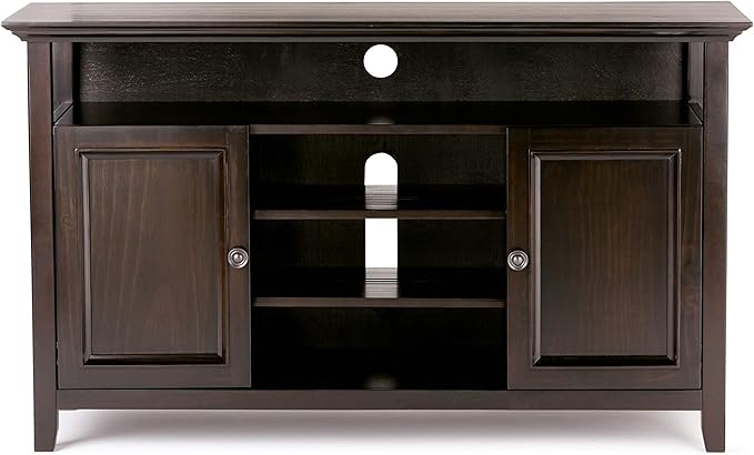 SIMPLIHOME Amherst 54-inch Wide Solid Wood TV Stand in Hickory Brown, - Image 4