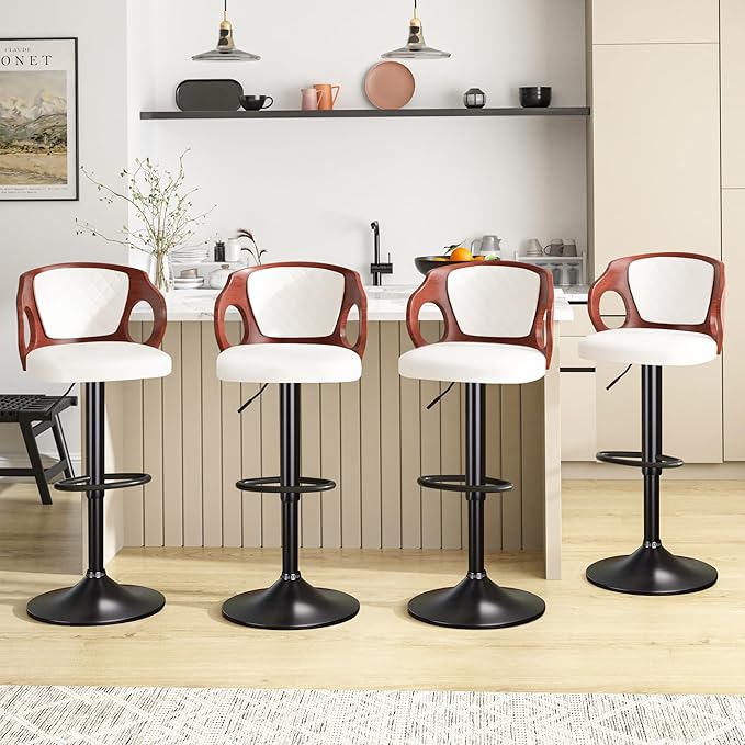 VECELO BarStools Set of 2, Counter Height Stools - Image 9