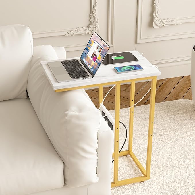 VECELO C Shaped End Side Table - Image 6