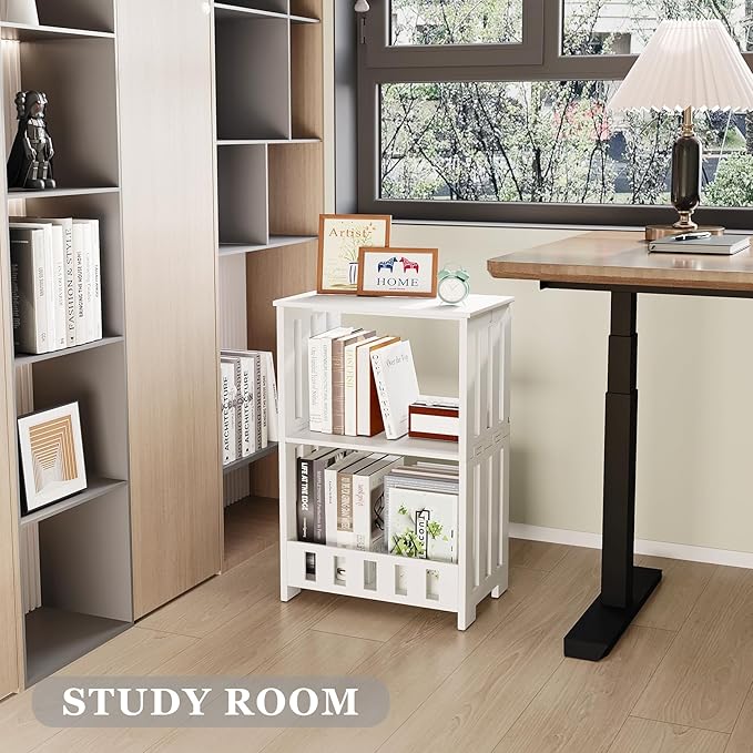 3 Tier Side Table Night Stand, Narrow End Table - Image 6