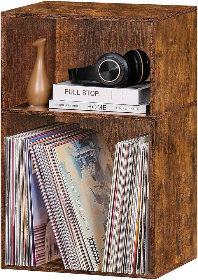 LEYAOYAO 2 Cube Bookshelf, Mini Wood Book Shelf Storage Organizer, Turntable by LEYAOYAO-Findtheshiningpointofyourideallife%EF%BC%81