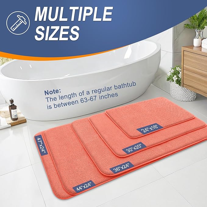 OLANLY Thick Memory Foam Bath Mat Rug 24x16, Extra Soft Absorbent Bathroom Rug - Image 5