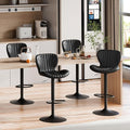 Shintenchi Bar Stools Set of 4 Modern Swivel Bar Chairs, Counter Height Faux by Shintenchi
