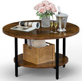 Round Coffee Table, 27.6" Circle Coffee Table by FAMIDGE