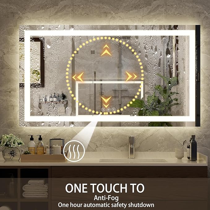 48'' x 32'' LED Bathroom Mirror - Image 5