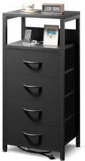 NightStand Bedside Charging Table Bedroom by Lazzanto