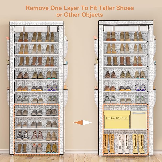 Shoes Rack 10 Tier Tall Shoe Rack - Image 9