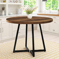 Round Dining Table for 4, 31.5-Inch Farmhouse Dinner Table Wooden Circle by Unknown