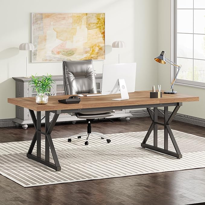 Tribesigns 70.8-Inch Executive Desk, Large Computer Office Desk Workstation by Tribesigns