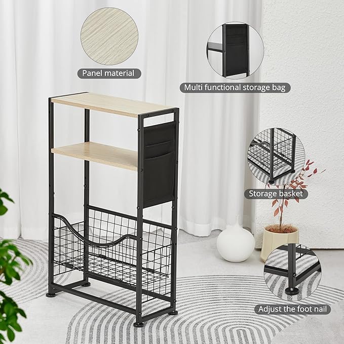 Narrow Side Table, Skinny Small End Tables - Image 7