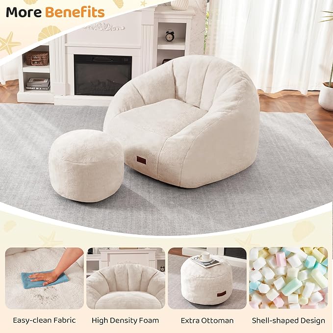HABUTWAY Bean Bag Chair, Giant Bean Bag Chairs - Image 5