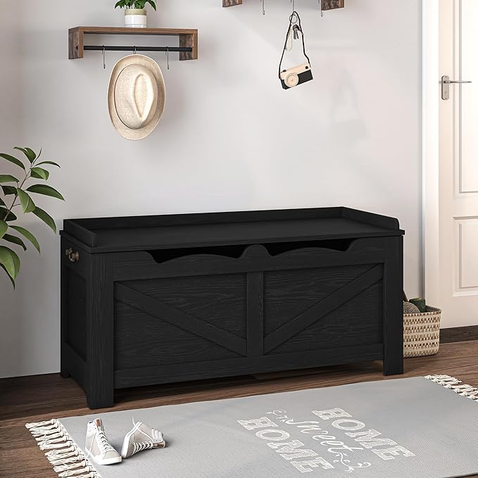 39.4" Storage Bench, Storage Chest, Lift-Top Storage Trunk - Image 9