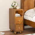 Small Nightstand, Narrow Tall Beside Table by MVPSONAG