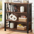 HOMISSUE Bookshelf, 4-Tier Rustic Short Bookshelf, Industrial Shelf Bookcase by Homissue