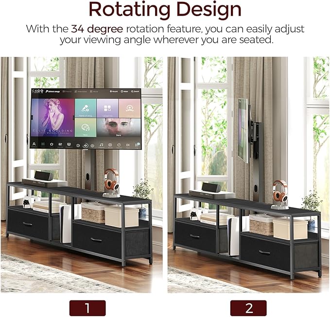 TV Stand with Mount for up to 65", Entertainment Center with Switch-Controlled - Image 6