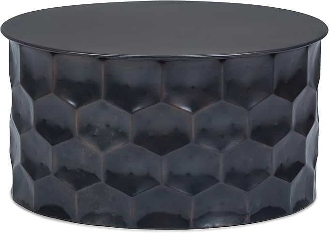 SIMPLIHOME Whitney Industrial 31 inch Wide Metal Storage Coffee Table in by SimpliHome