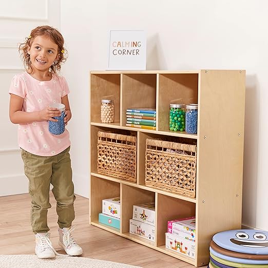 ECR4Kids Streamline 8-Compartment Storage Cabinet, Classroom Furniture - Image 2