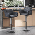 Keyluv Bar Stools Set of 2 for Kitchen Counter Adjustable Height Swivel by KeyluvHome