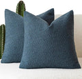 Foindtower Pack of 2 Modern Textured Boucle Throw Pillow Covers Accent Solid by Foindtower