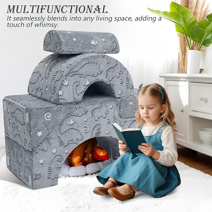 MeMoreCool Foam Climbing Toddler Couch, Modular Kids Sofa - Image 7