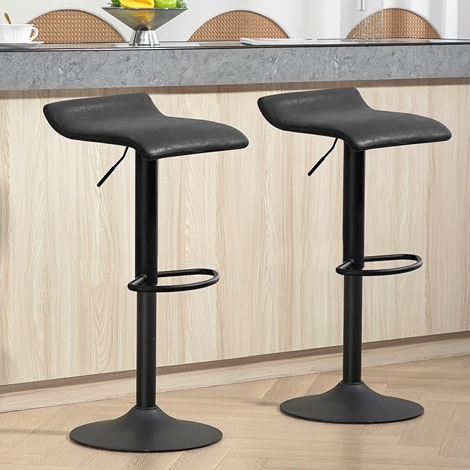 Finnhomy Bar Stools Set of 2 Counter Height, Swivel Barstools - Image 4