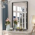 Keonjinn Black Bathroom Mirror 24 x 36 Inch Rectangular Wall Mirror Brushed by Keonjinn