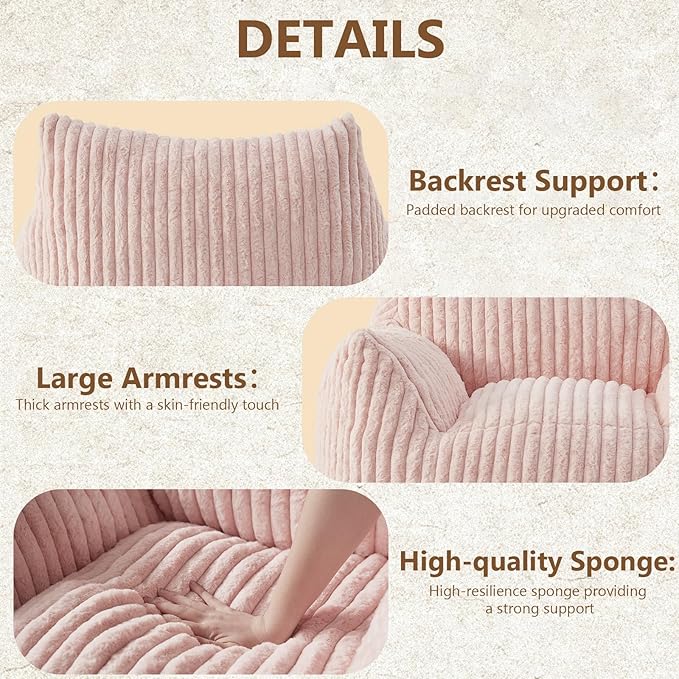 Giant Bean Bag Chairs for Adults Teens, Large Bean Bag Sofa Chairs - Image 3