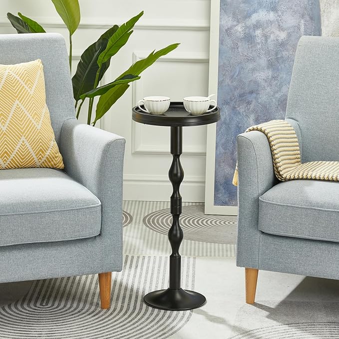 Small Round Drink Table, Pedestal Tables, Small Round Side Table - Image 2
