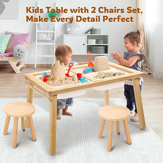 wingyz Sensory Table and Chair Set, 3 in 1 Kids Table - Image 6