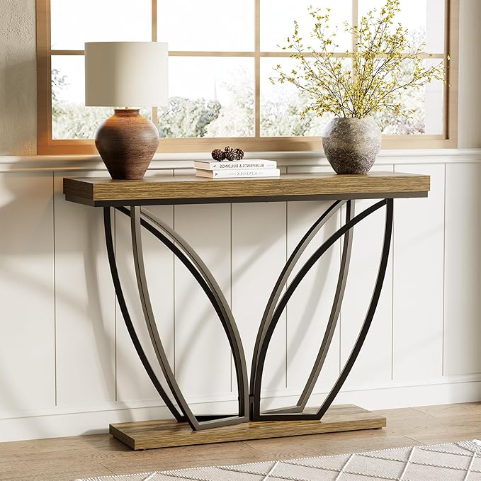 LITTLE TREE Sofa Table, 41.3 Inch Industrial Behind Couch Furniture, Narrow by LITTLETREE