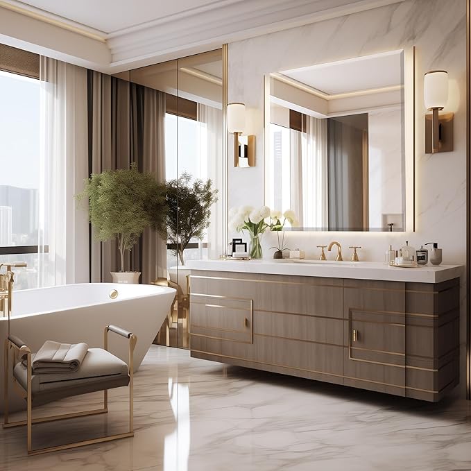 30x30 Frameless Mirror, Bathroom Vanity Mirror, Nano Glass Square Mirrors - Image 4
