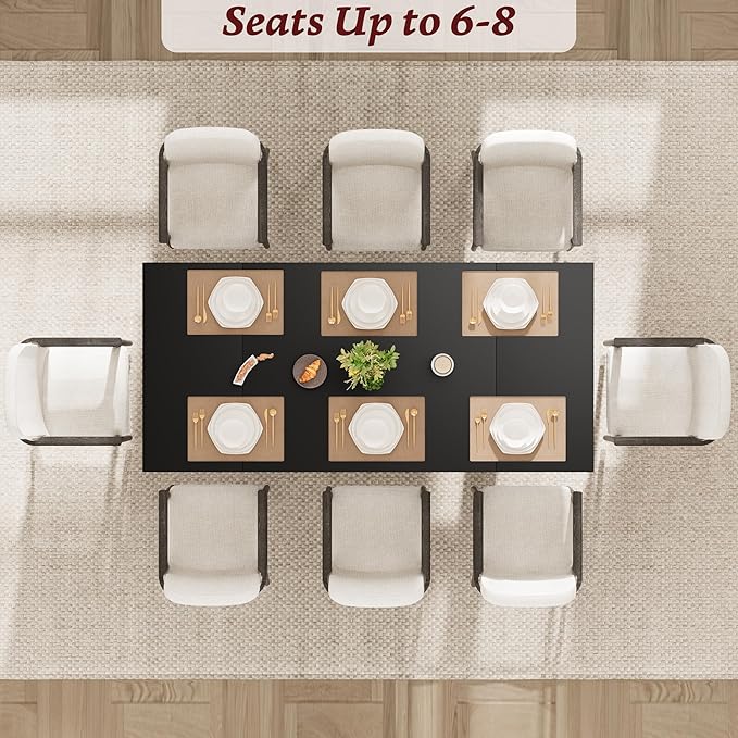 71" Dining Table for 6 to 8 People, Modern Dinner Table - Image 3