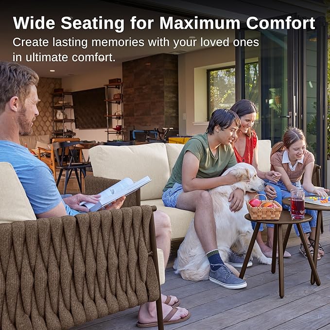 EAST OAK Life Chatter Patio Furniture Set 5 Pieces, Outdoor Furniture 5-Seat - Image 2