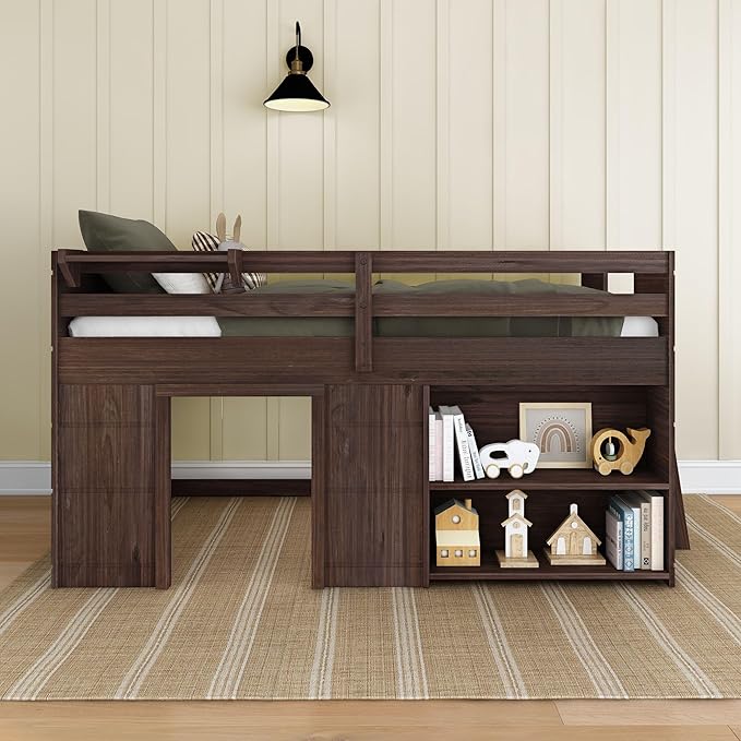 Max & Lily Modern Farmhouse Twin Low Loft Bed - Image 2