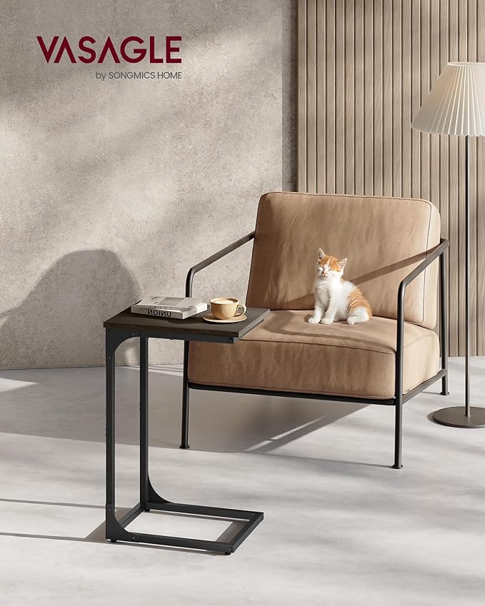 VASAGLE C-Shaped End Table, Small Side Table - Image 2