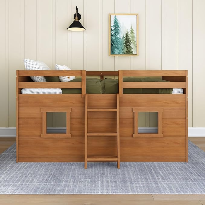 Max & Lily Modern Farmhouse Twin Low Loft Bed - Image 2