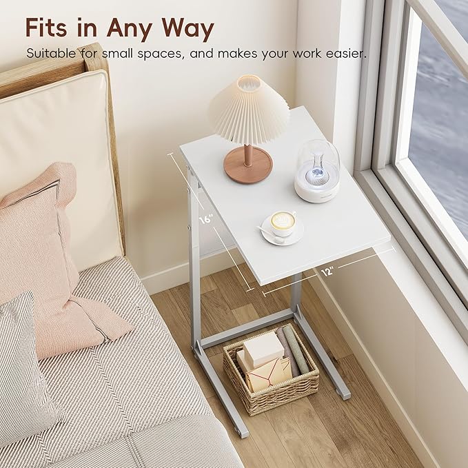 Vagusicc C Shaped End Table, Small Side Table - Image 5