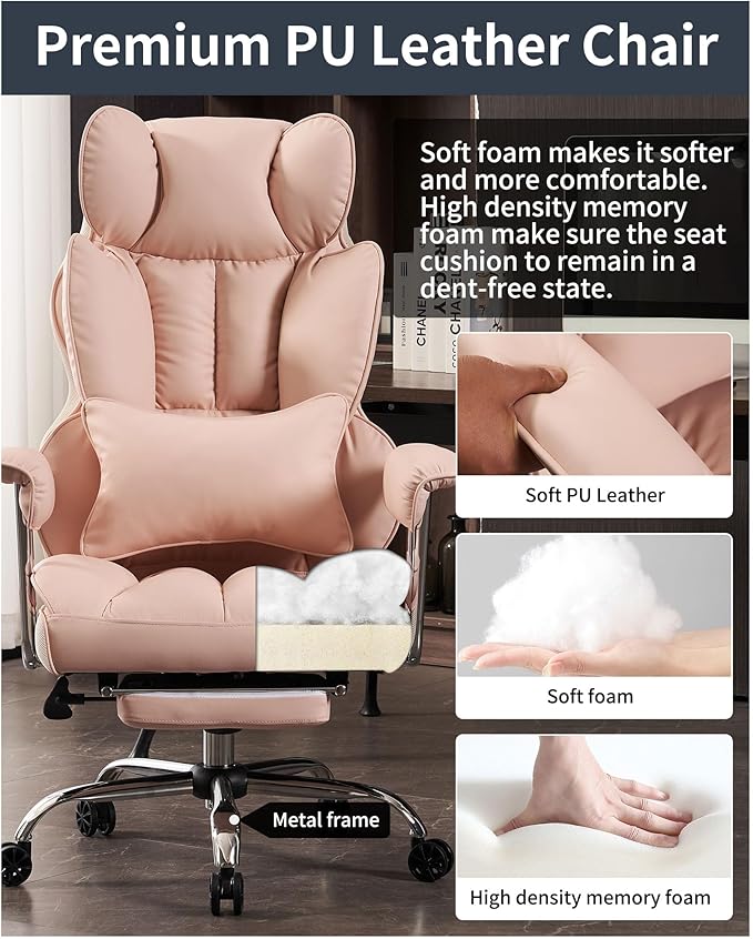 Efomao Big and Tall Office Chair 400LBS, Heavy Duty Executive Office Chair - Image 5