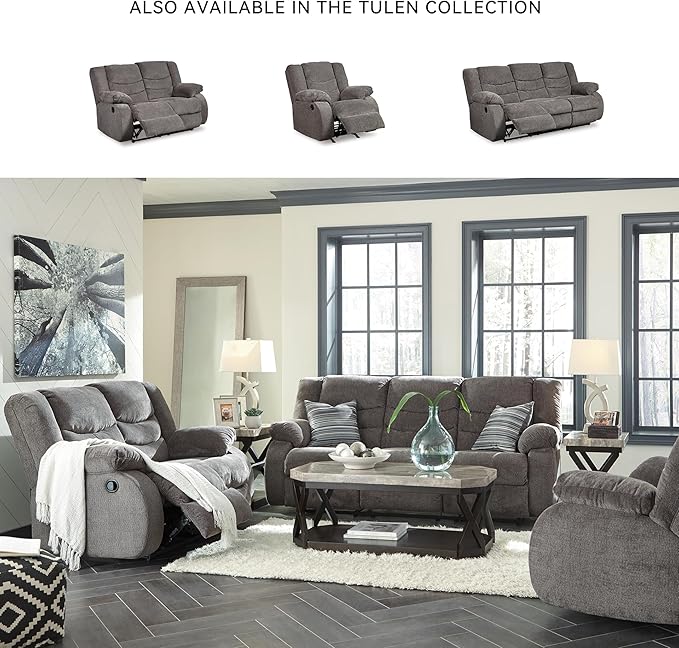 Signature Design by Ashley Tulen Modern Manual Pull Tab Rocker Recliner - Image 6
