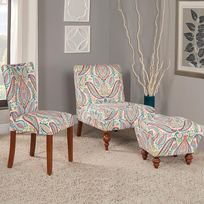 HomePop Parsons Classic Upholstered Accent Dining Chair, Colorful Paisley - Image 7